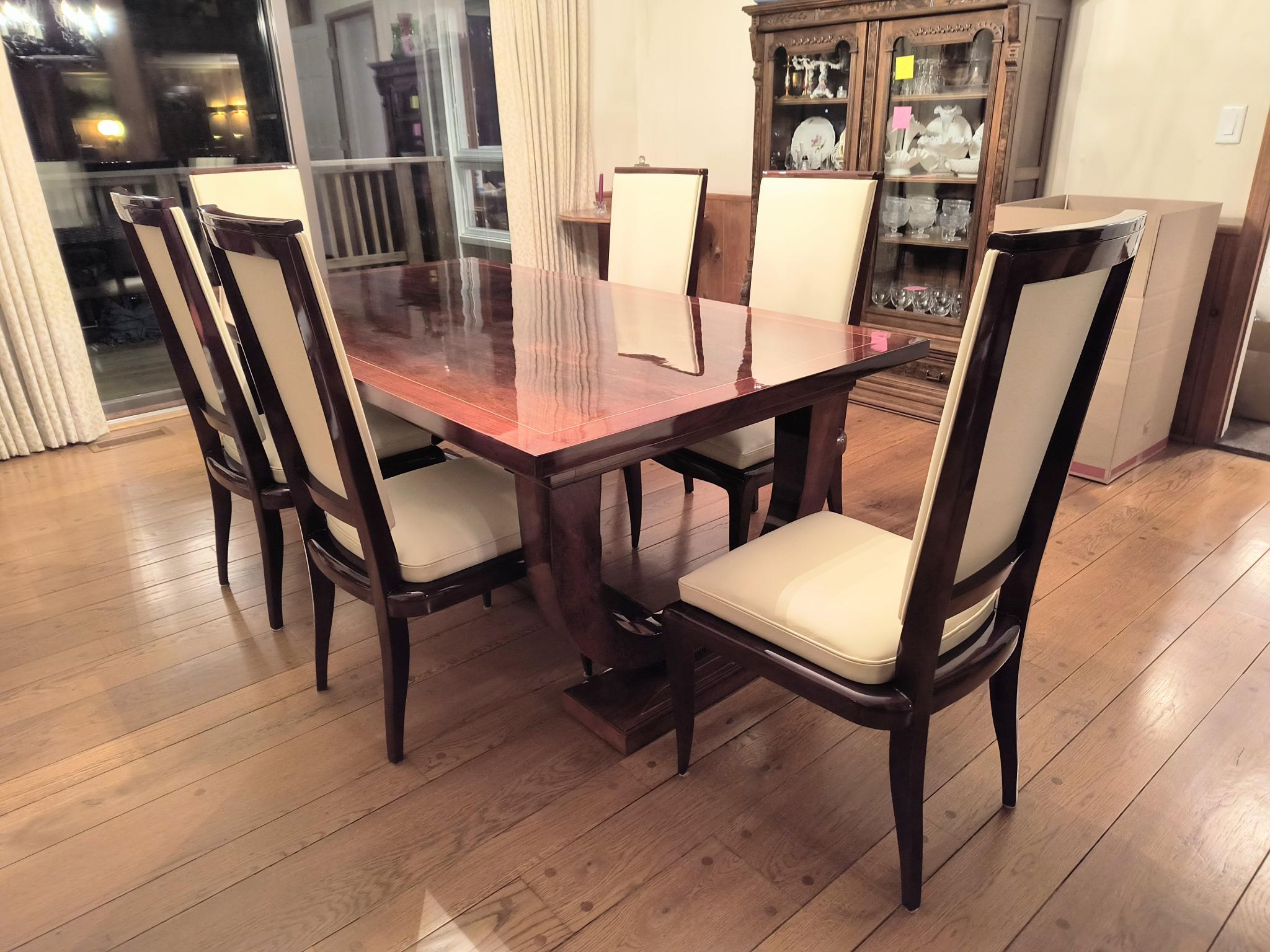 Art deco best sale dining table set